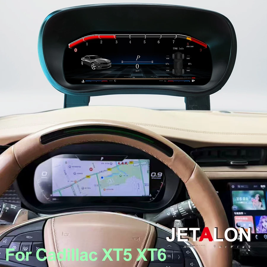 

LCD Instrument Panel For Cadillac XT5 2016-2024 XT6 2020-2024 Digital Dashboard Speedometer Carplay Virtual Cockpit Tachometer