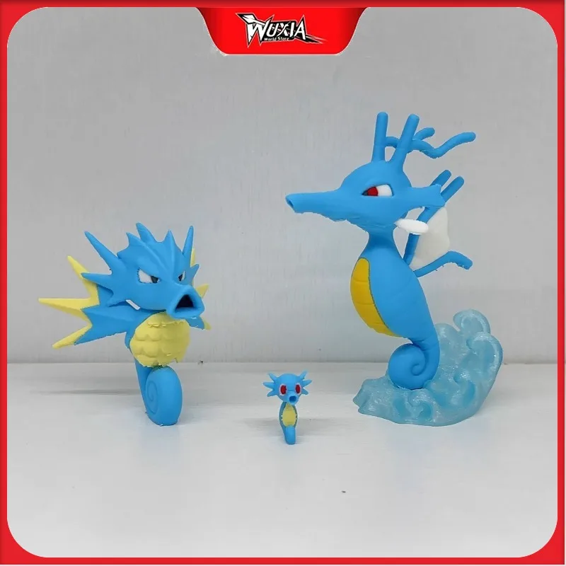 9cm Figurka Pokemon Horsea Mini Anime Model Dekoracja na Biurko Statuetka Gadżety Kolekcjonerskie Ozdoba Rękodzieło Prezent Urodzinowy Zabawka dla Dzieci