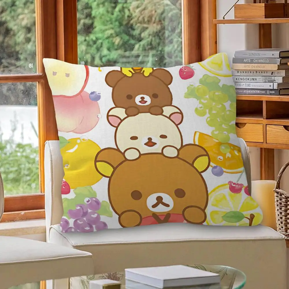 Cute Cartoon Anime R-Rilakkuma Classic Pillowcases Home Bedding Decorative Pillow Cover Wedding Super Soft Pillow Case