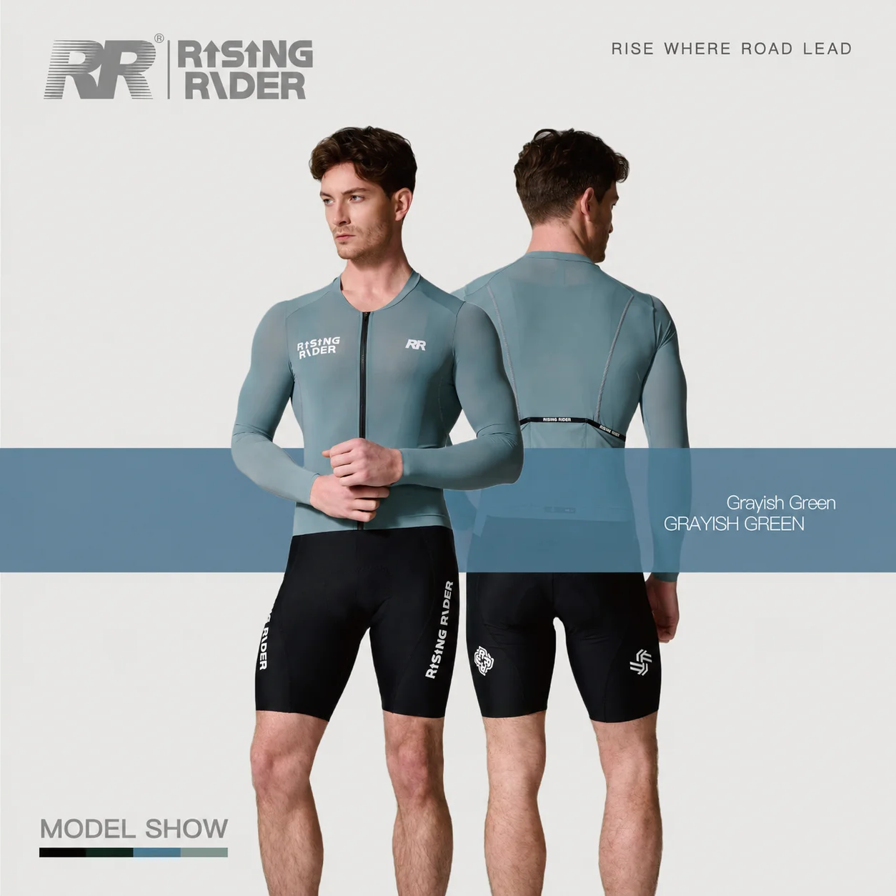 RR Men Advanced Long Sleeve Cycling Jersey Spring Summer Reflective Sun Protection Road Bike Shirt
