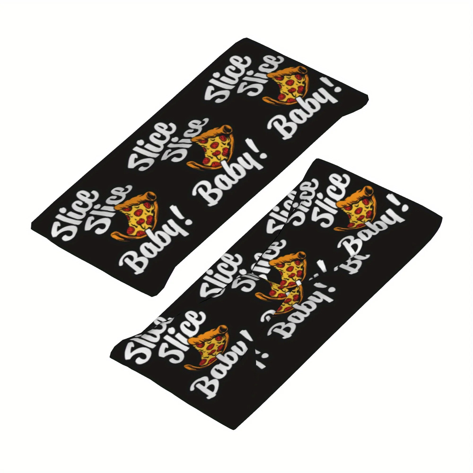 

Slice Slice Pizza Print Headband Sweat Absorbent Sports Hairband for Yoga Running Daily Wear Elastic Non-slip Food Lover