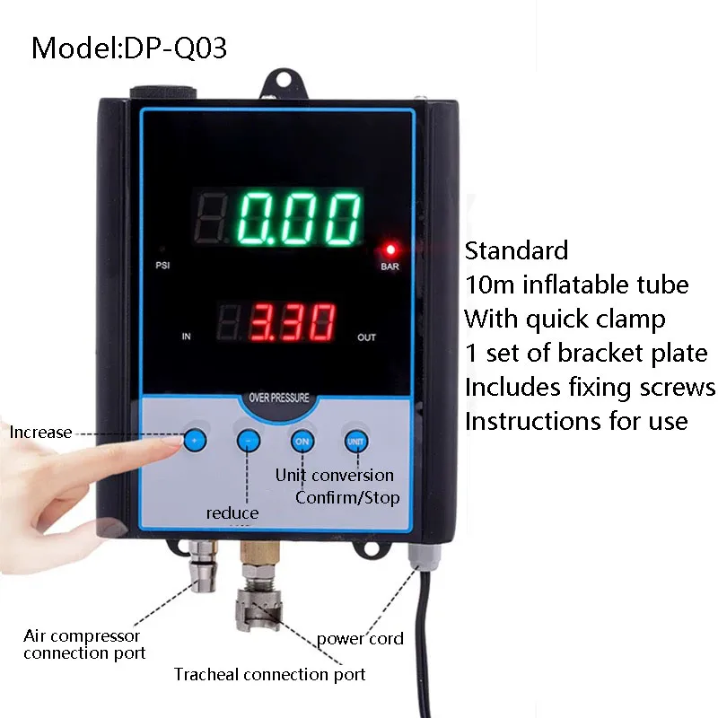 Fully Automatic Tire Inflator Wall-Mounted Digital Display Air Pump Tire Shop Auto Repair Shop Inflation Equipment