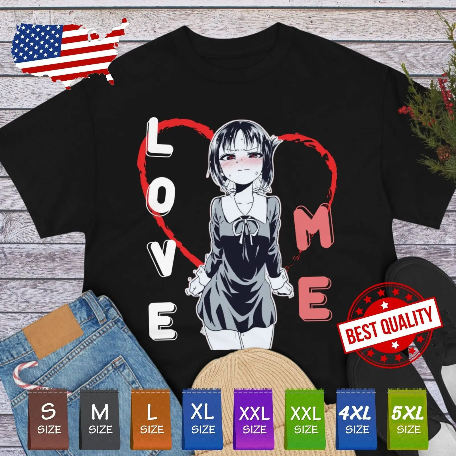 Love Me  T Shirt Anime Lovers Manga Japanese Kaguya Sama Ecchi Hentai