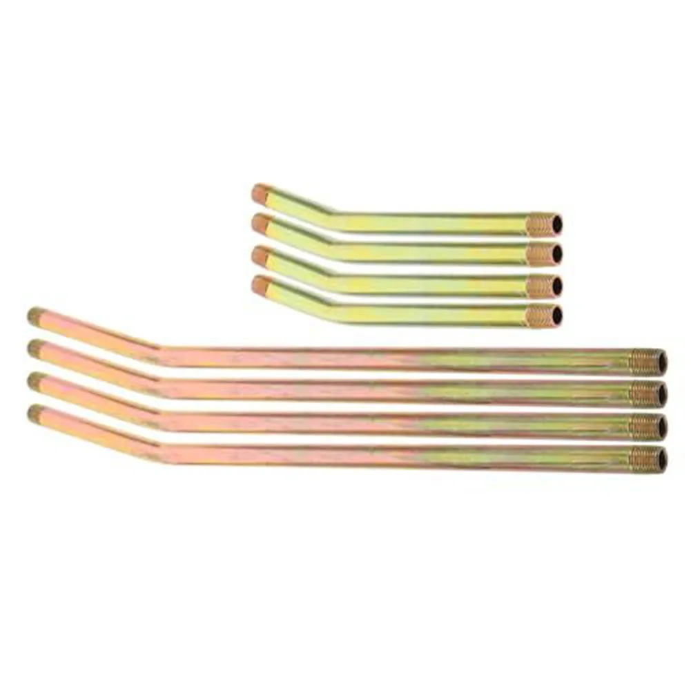 8 Piece Metal Grease Extension Tubes NPT Thread Compatible Set 23 cm 15 cm Hard Pipe for Lubrication Tool Accessories