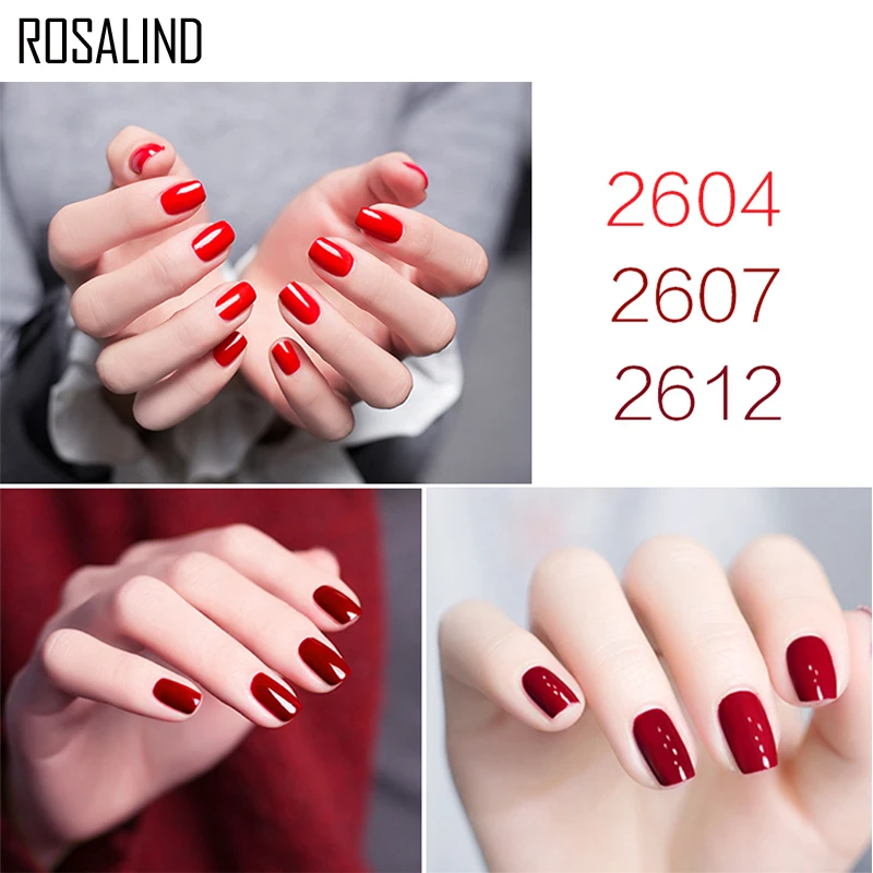 Rosalind Nail Gel Polish 7Ml Hybrid Varnis Pure Roze Serise Uv Gel Manicure Nail Art Nodig Led Lamp Base top Coat Gel Nagellak