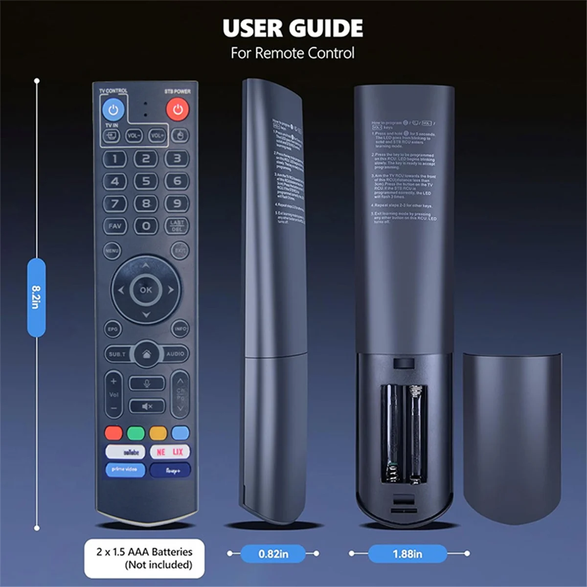 ABQR Per V3 PRO Telecomando vocale Bluetooth Telecomando sostitutivo interfaccia ad alte prestazioni e intuitivo
