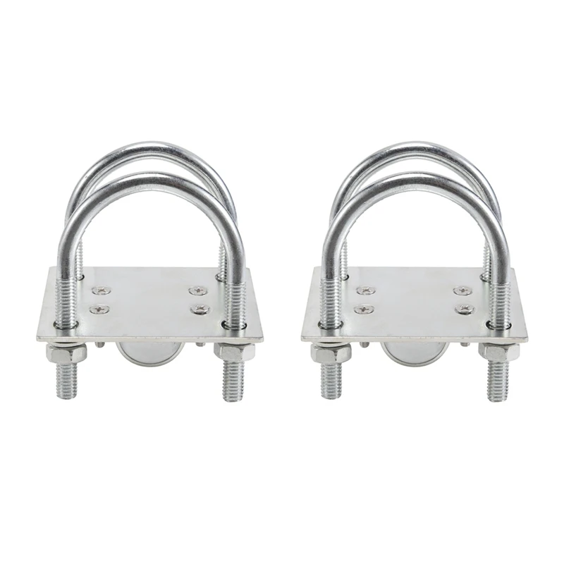 2X Antenna Mast Clamp Bracket With U-Bolts Anti-Rust Clamp Panel Pipe Mounting Hardware For Outdoor Lora Antenna Helium