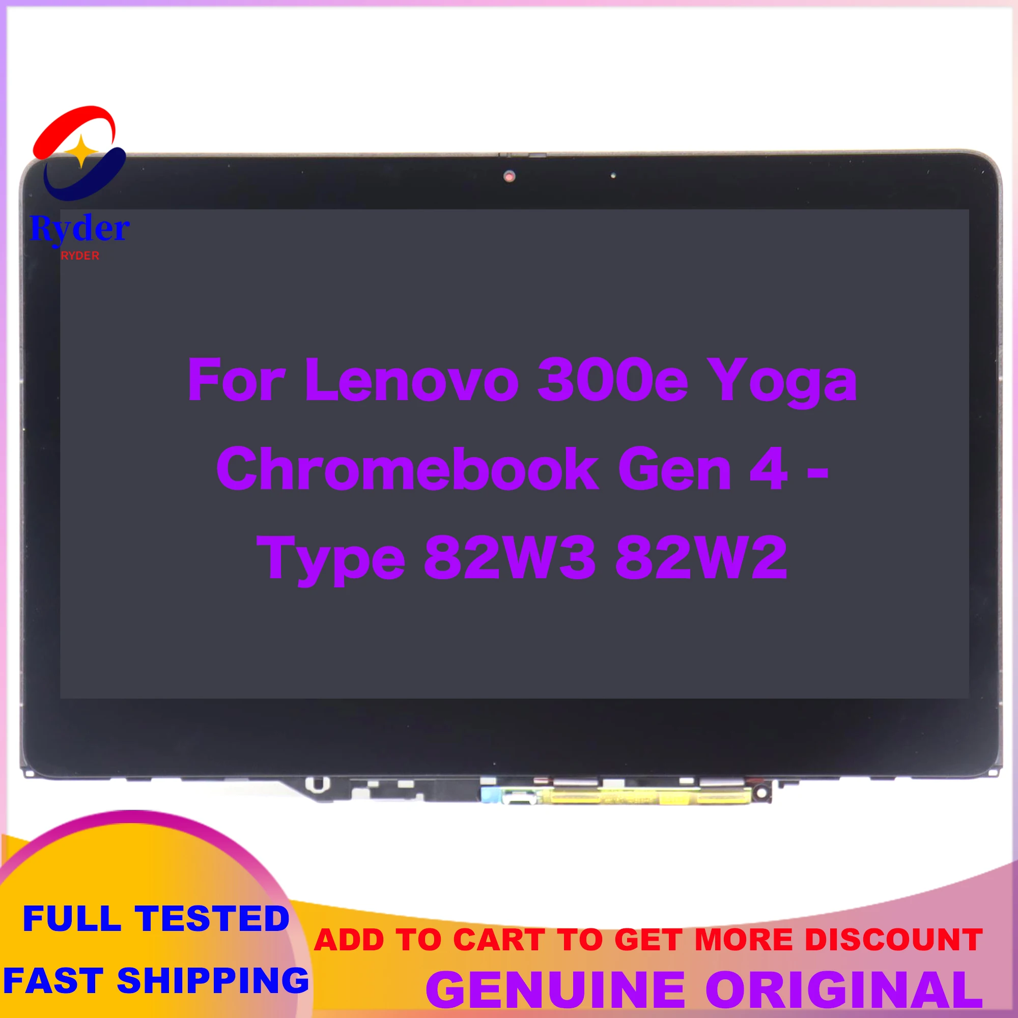 Imagem -02 - Laptop Lcd Touch Screen Assembly 116 Tela hd Lenovo 300e Ioga Chromebook Gen 82w2 82w3 5d11c95910 5d11c95909 Novo