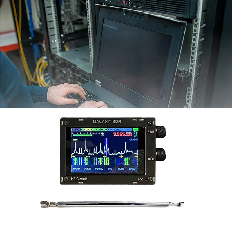 3.5 Inch Touch Screen Malachite SDR Pro Radio 50Khz-2GHZ Full Band Aviation Band DSP SDR Receiver With Antenna