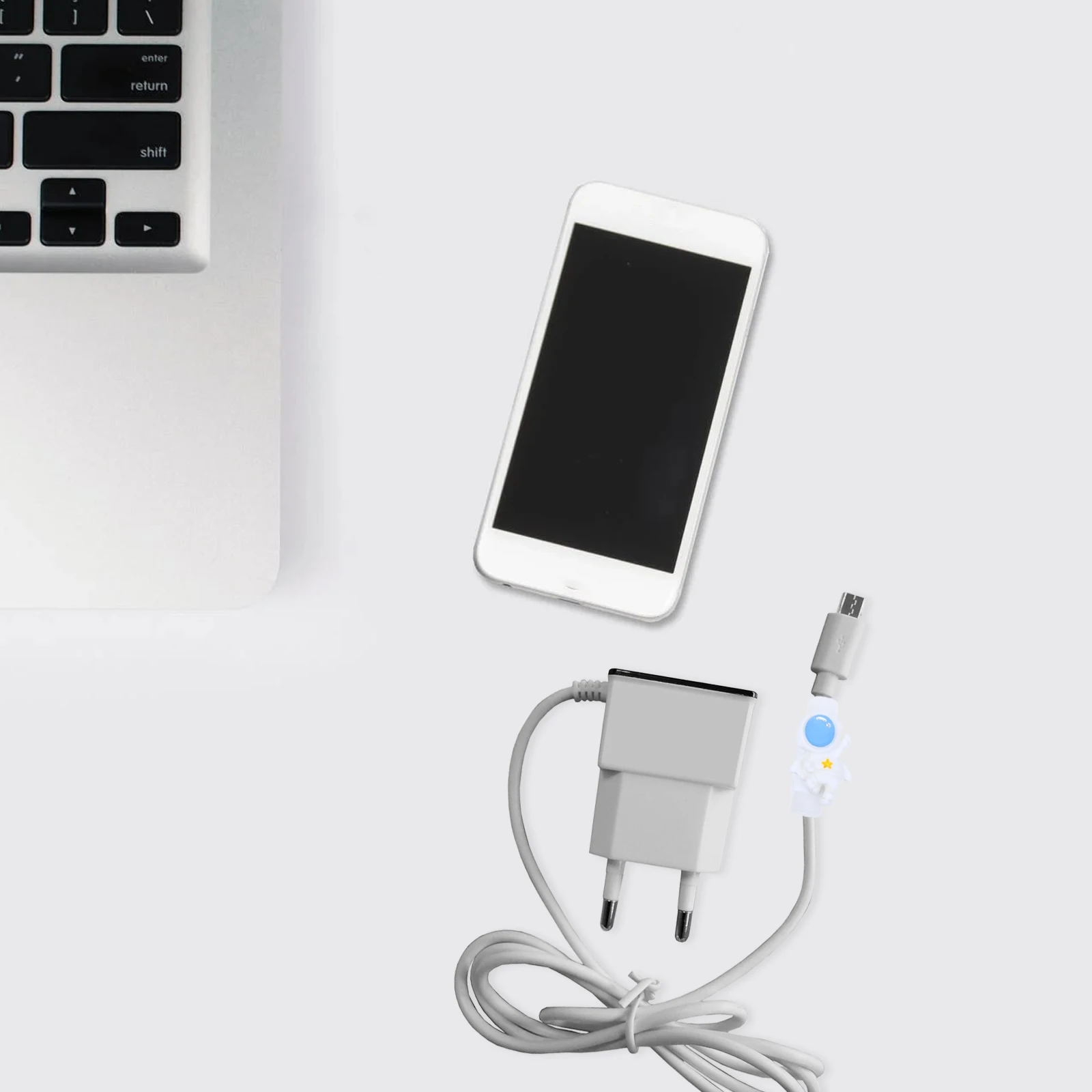 

10 Pcs Astronaut Shaped Cable Protectors USB Covers Reinforced Charging Cords Portable Storage Solution