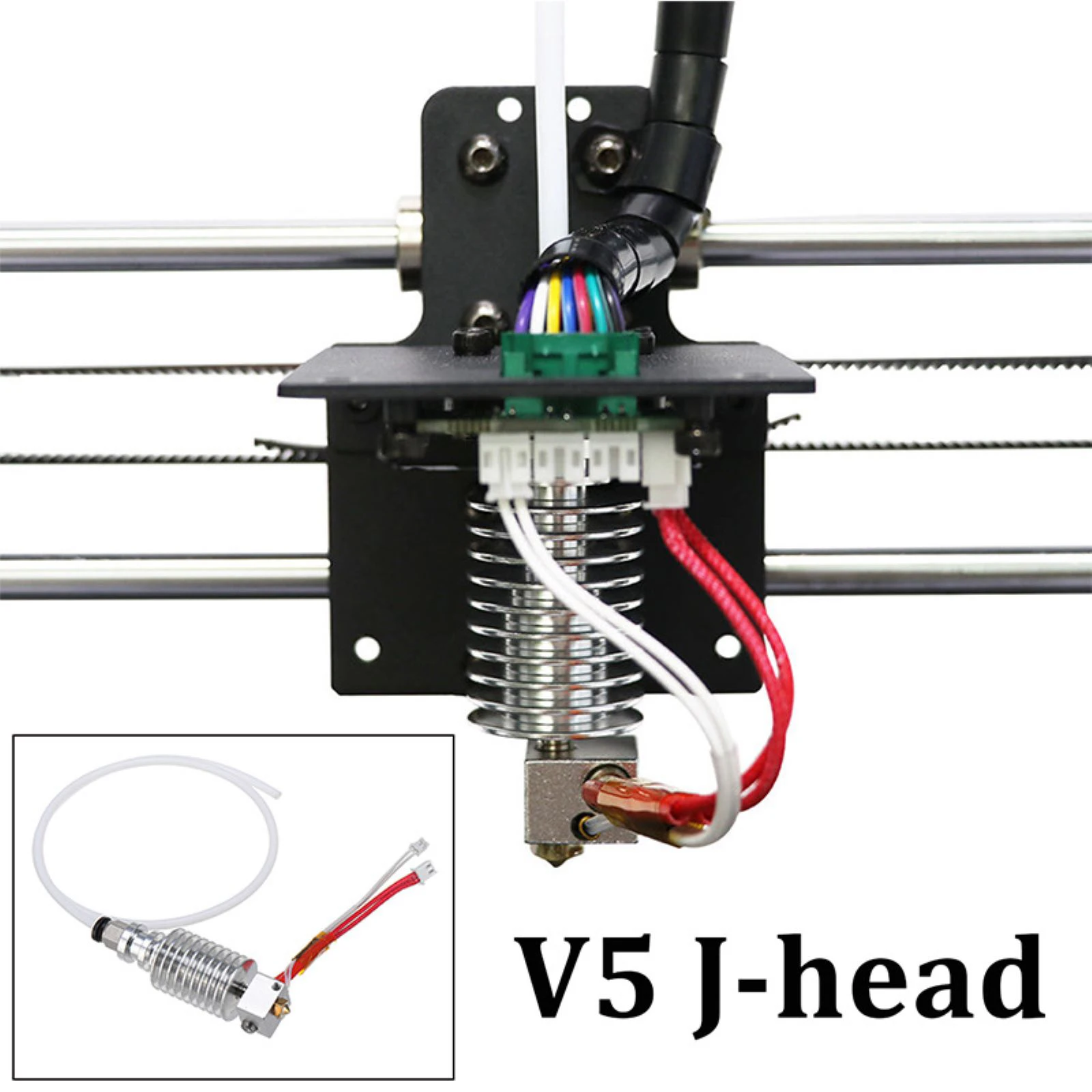 1PC V5 J-Head Hotend Kit 0.4mm 12V 1.75mm Filament All Metal For Anycubic I3 Mega S X 3D Printer Extruder Replaces Upgrade Kit