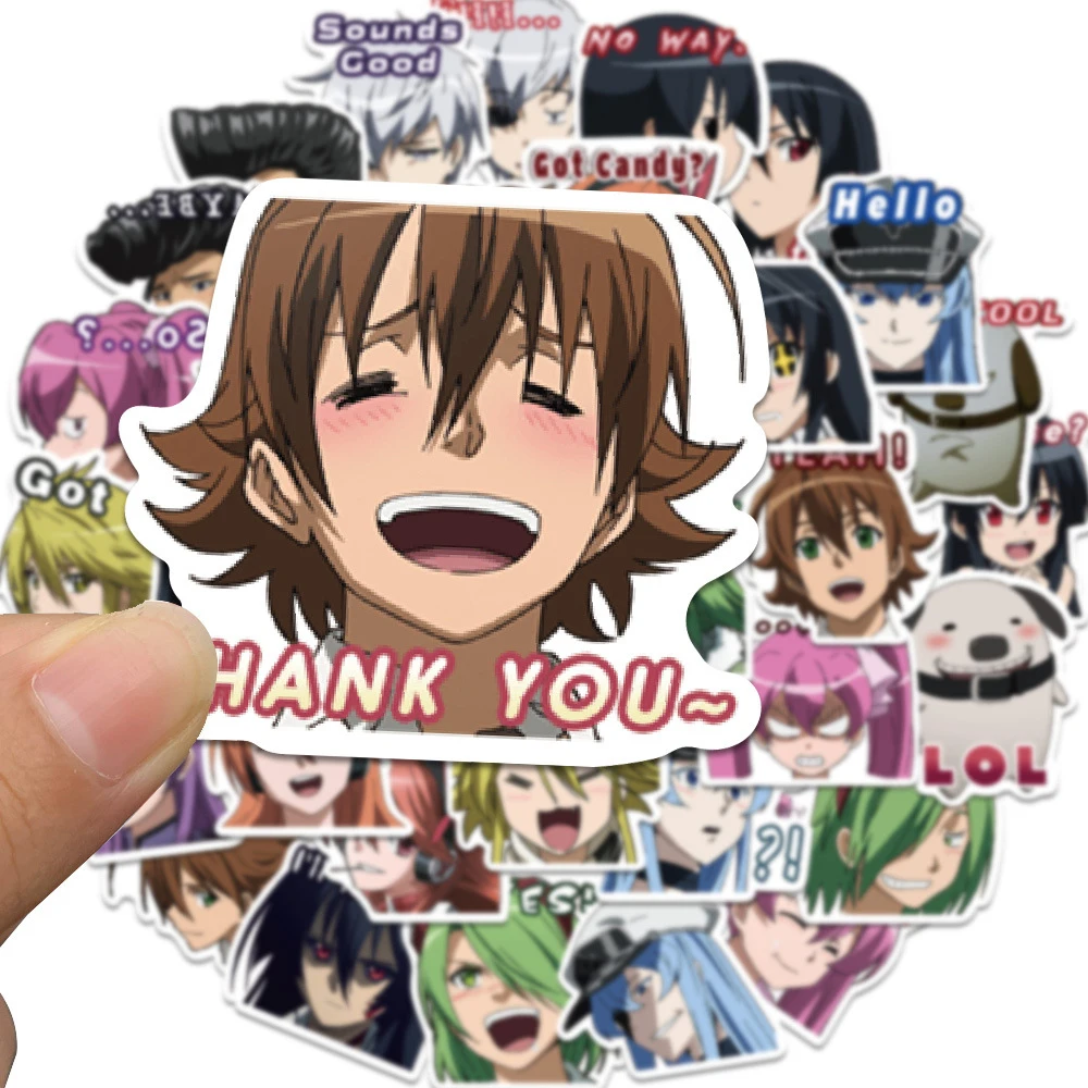 10/20/40pcs Tatsumi Akame Ga Kill Anime Stickers Mine Tatsumi Cartoon Sticker Laptop Skateboard Motorcycle Chelsea Decal Toys