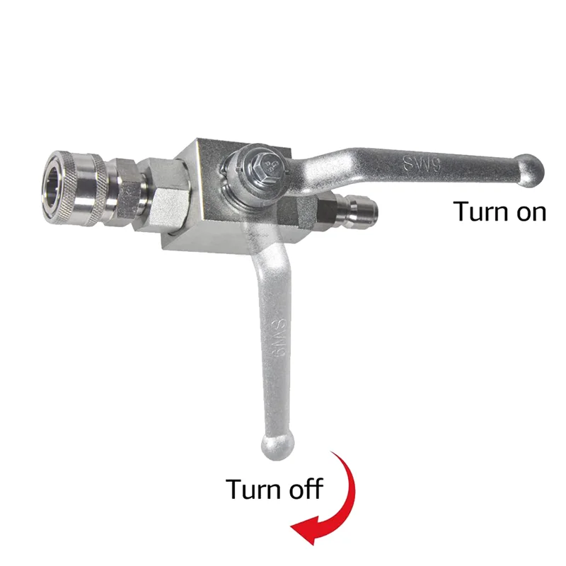 AB46-4500PSI Ball Valve Kit Switch With 3/8Inch Quick Plug Connector For Pressure Washer Hose Pump
