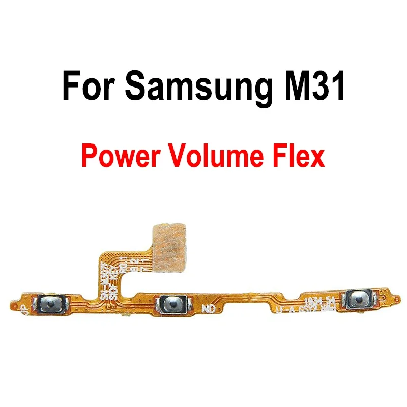 Power Volume Button ON OFF Key Mute Switch Power Silent Flex Cable For Samsung Galaxy M31 Power Volume Flex Cable Repair Parts