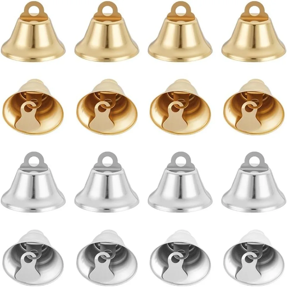 40Pcs Craft Bells Bulk 2 Colors Small Jingle Bell Pendants for Crafts Mini Bells Charms for DIY Hanging Wind Chimes Christmas