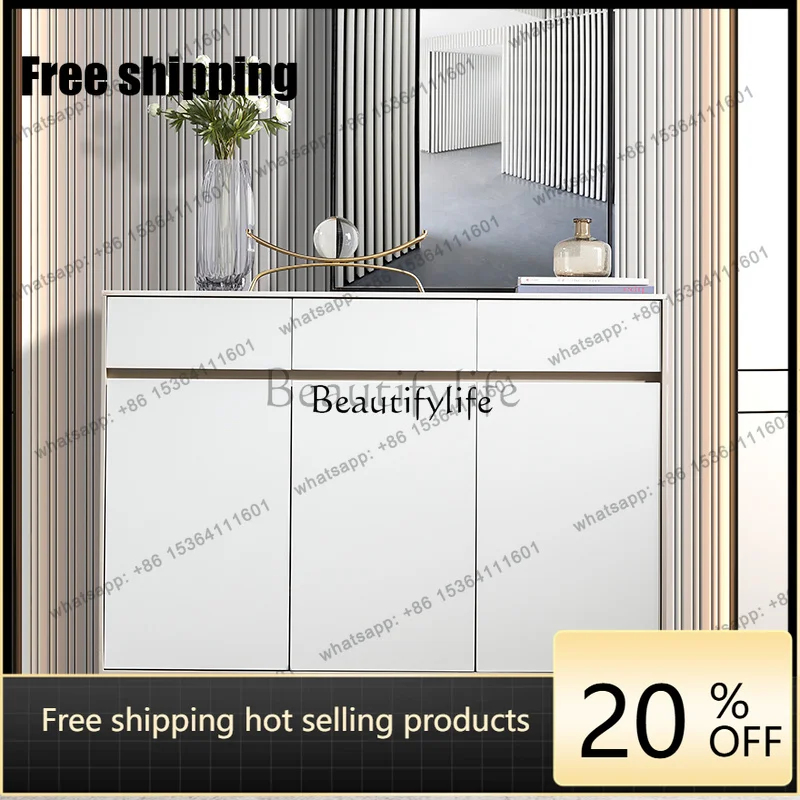 Factory Direct Italian Light Luxury Minimalist Shoe Cabinet Modern Simple Entrance Wall Locker