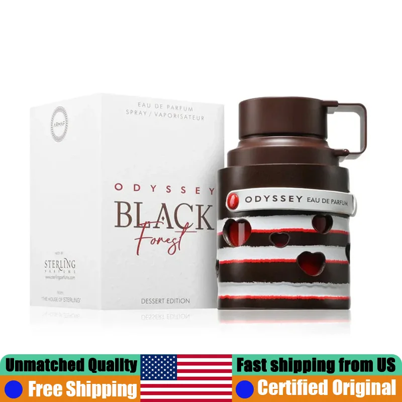 Armaf Odyssey Black Forest Eau de Parfum 3.4 Oz Original Arab Perfumes Lasting Oriental Vanilla Gourmand Unisex Cologne Perfume