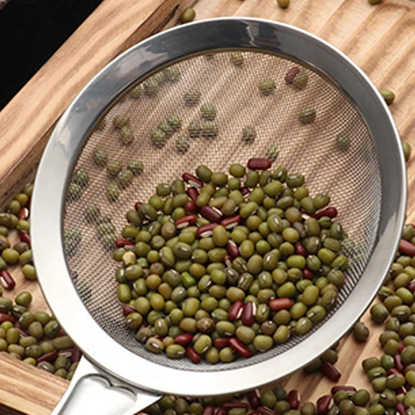 Fine Mesh Strainer Kitchen Colander Sieve With Handle Multi-Purpose Baking Cooking Sifter Filter For Quinoa Egg Pasta Juice