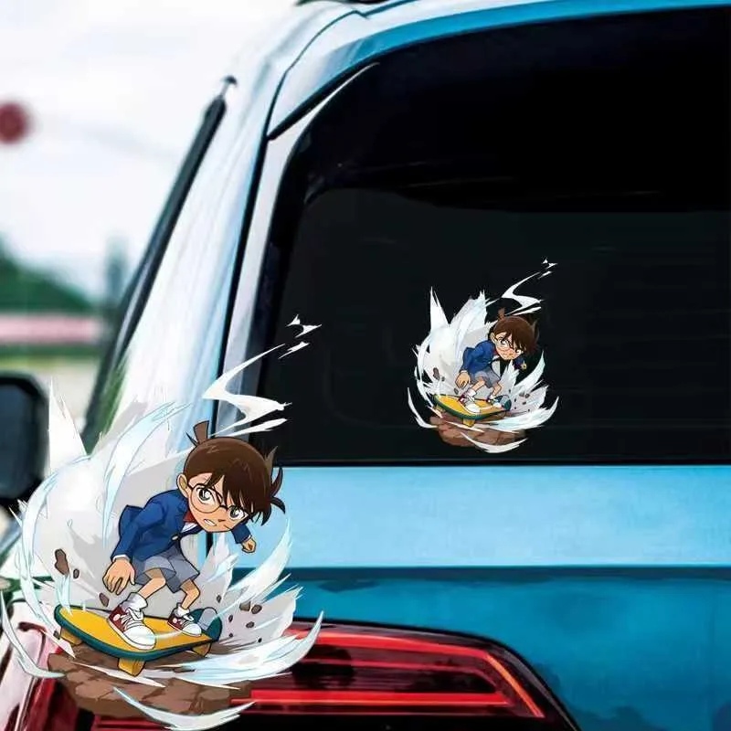 Detective Conan Cartoon Skateboard Stickers, Waterproof Decals for Car Motorcycle Electric Vehicle Case Luggage Decoration view 3
