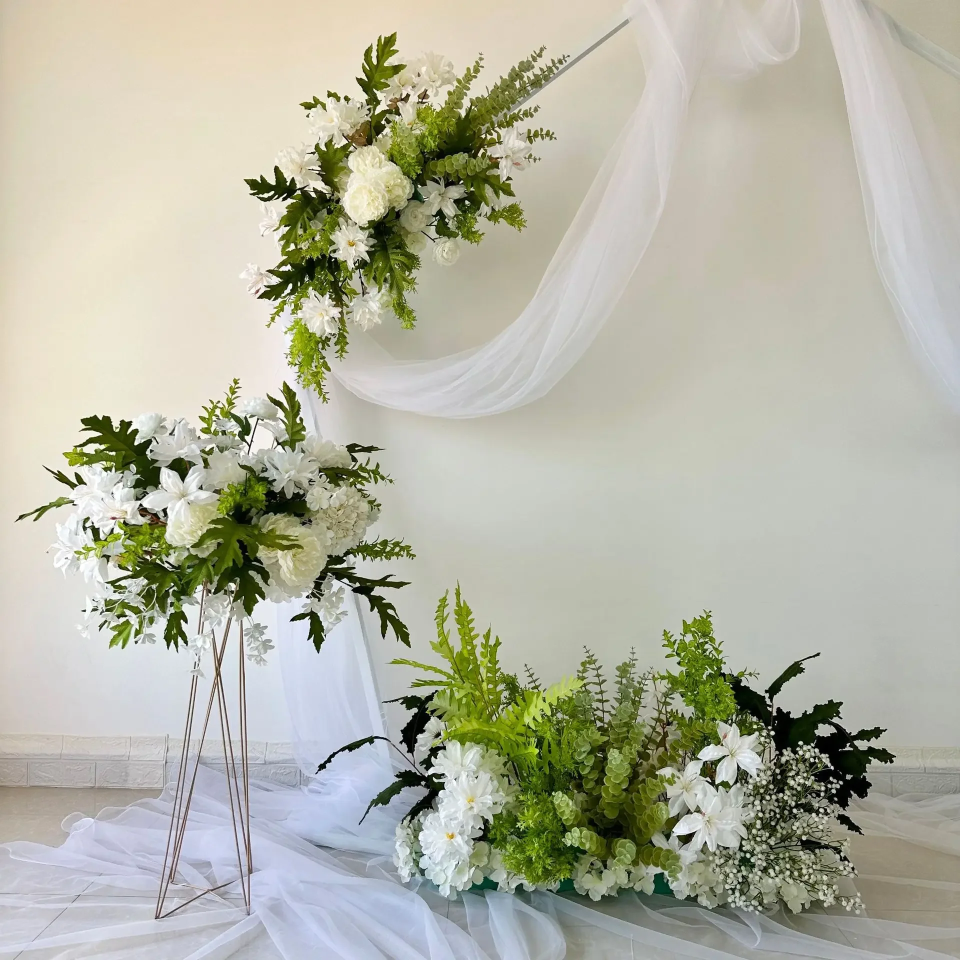 

#￥Wedding Welcome Brand Flower Art Exhibition Hall Decoration Water Brand Flower Window Hotel Welcome Brand Artificial Flowers