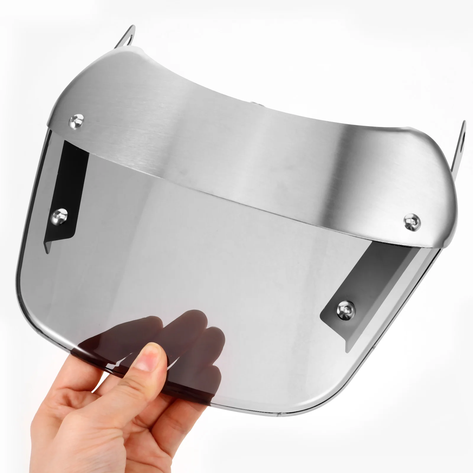 

Motorcycle Windscreen 5-7 Inch Round Light Iron Gray Front Deflector Universal Motorcycle Windshield Electric Scooter