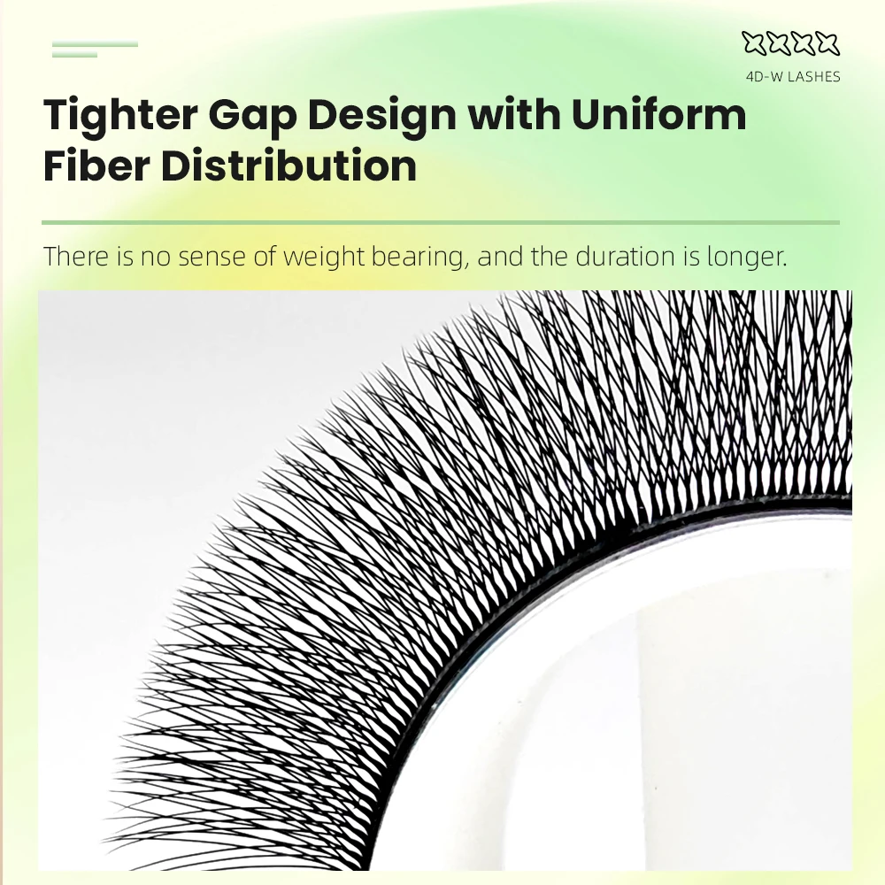 Yelix ضيق 4D W شكل التلقائي المزهرة رمش ملحقات المشجعين مسبقة الصنع ضيق الطبيعية لينة الرموش الفردية كثيفة كاملة #6