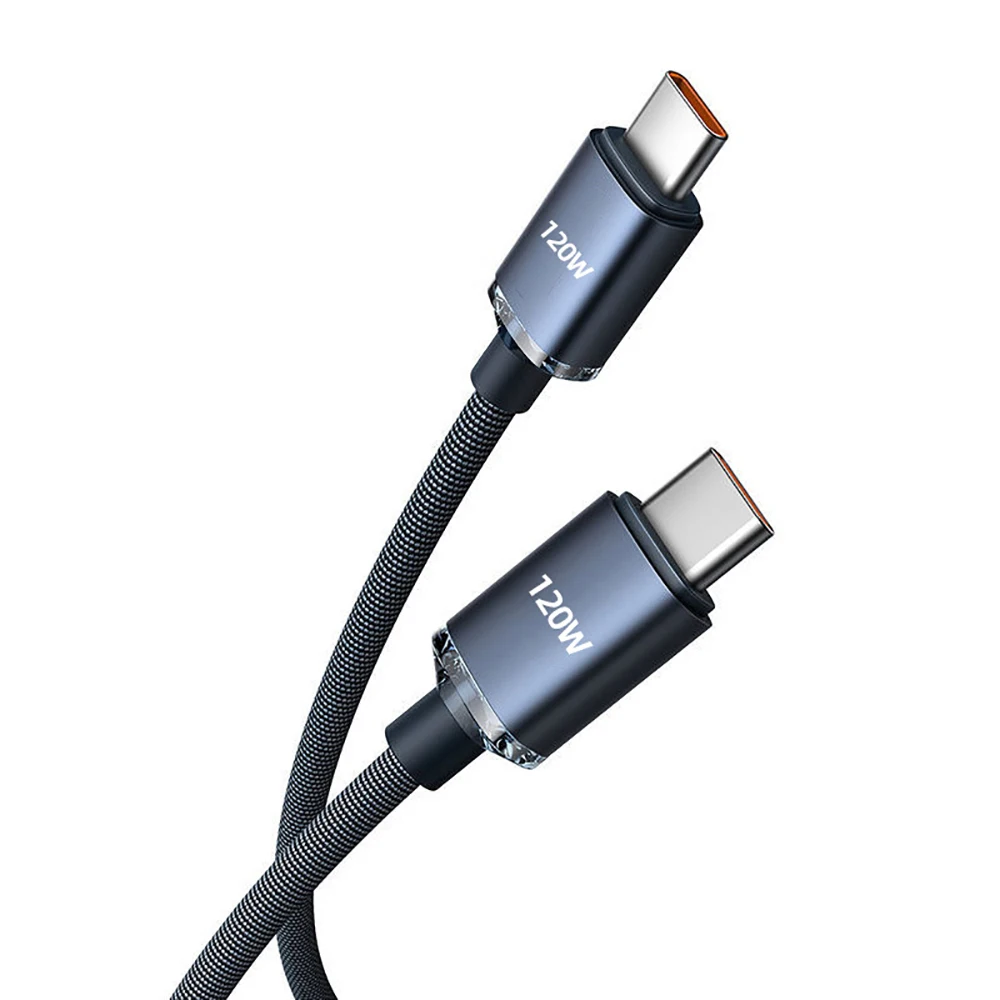 120W PD Type C Kabel 0.25M/1M/1.5M/2M Quick Charge Cord USB C Telefoon Datakabel Snel Opladen Voor iPhone 17 Xiaomi Samsung Huawei