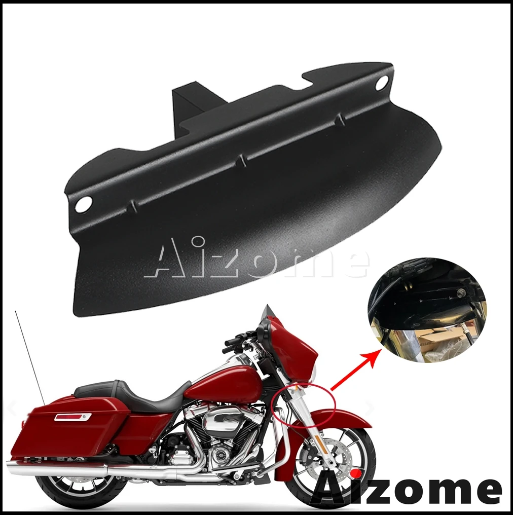 Defletor de vento preto inferior para motocicletas, Harley Touring, Street Electra, Road Glide, Road King, FLH, T, FLHX, 2014-2023