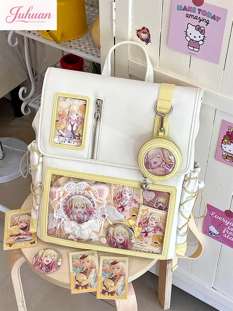 Original Flip Cover Japanese College School Bag Daily Ltabag Daily Large Food Volume Two-dimensional Comic Show Neutral Backpack