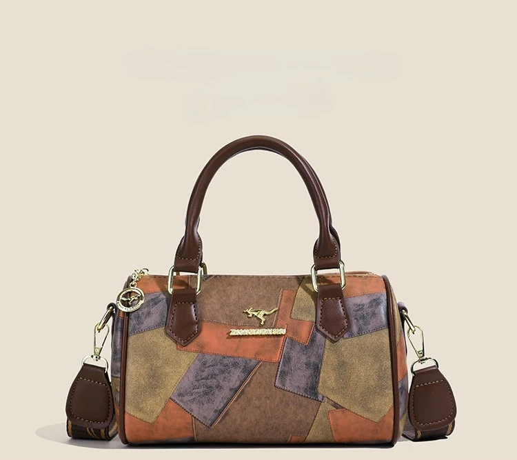 

2025 New Genuine Leather Vintage Patchwork Hobo Bag for Women, Spacious Top Handle Shoulder Purse, So Roomy & Stylish​
