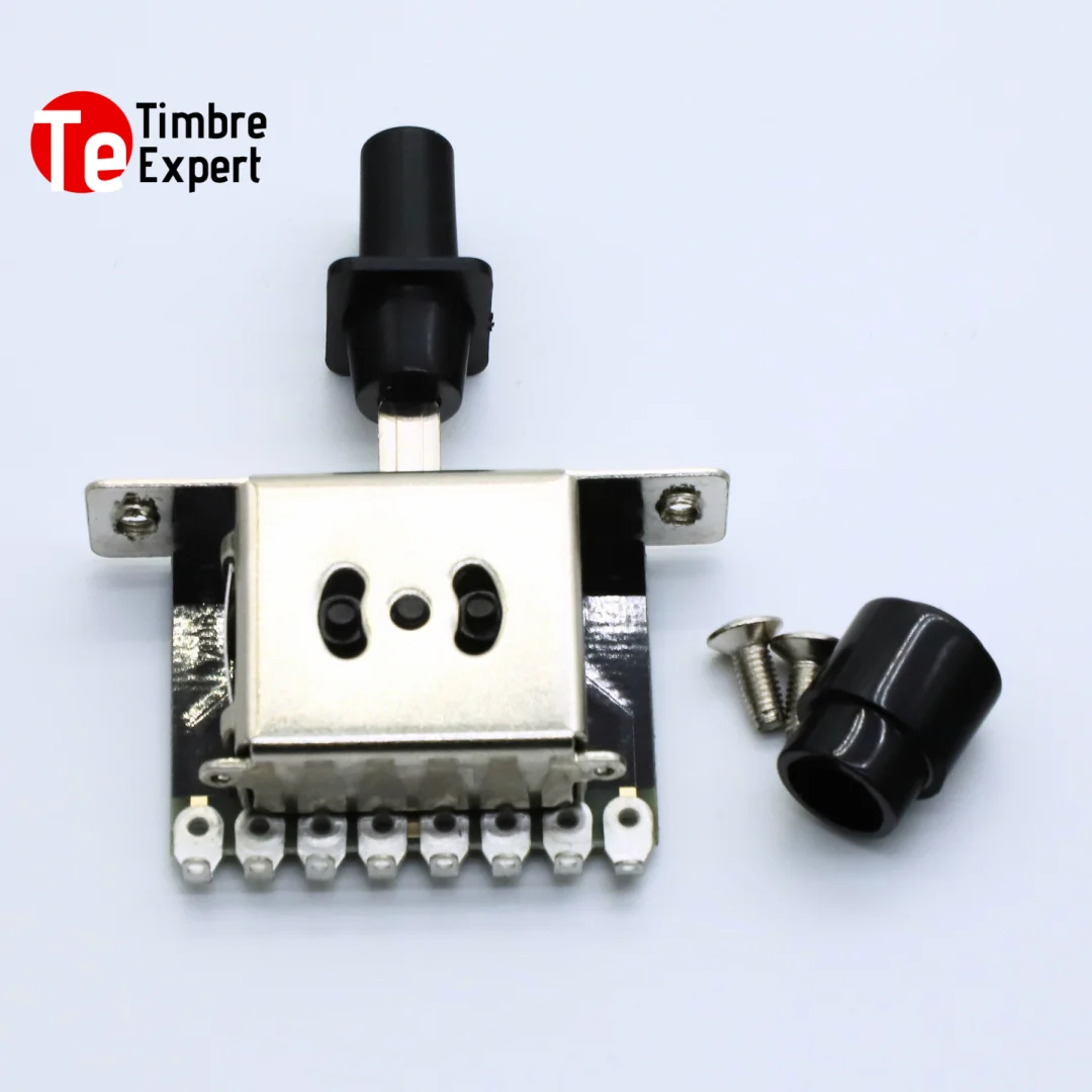 

3 Way 5 Way Guitar Pickup Selector Switch for ST and Tele Style Electric Guitar, Black and White Yellow Tips