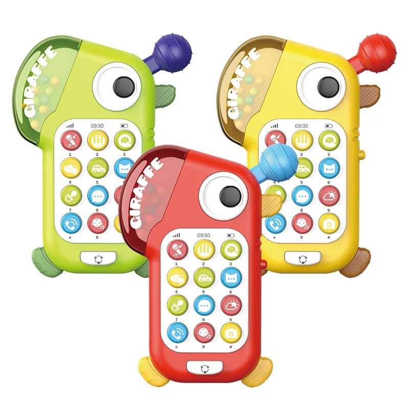 

New Children With Light Music Dinosaur Simulation Early Education Cell Phone Toys Cartoon Learning Story Machine Puzzle Toys