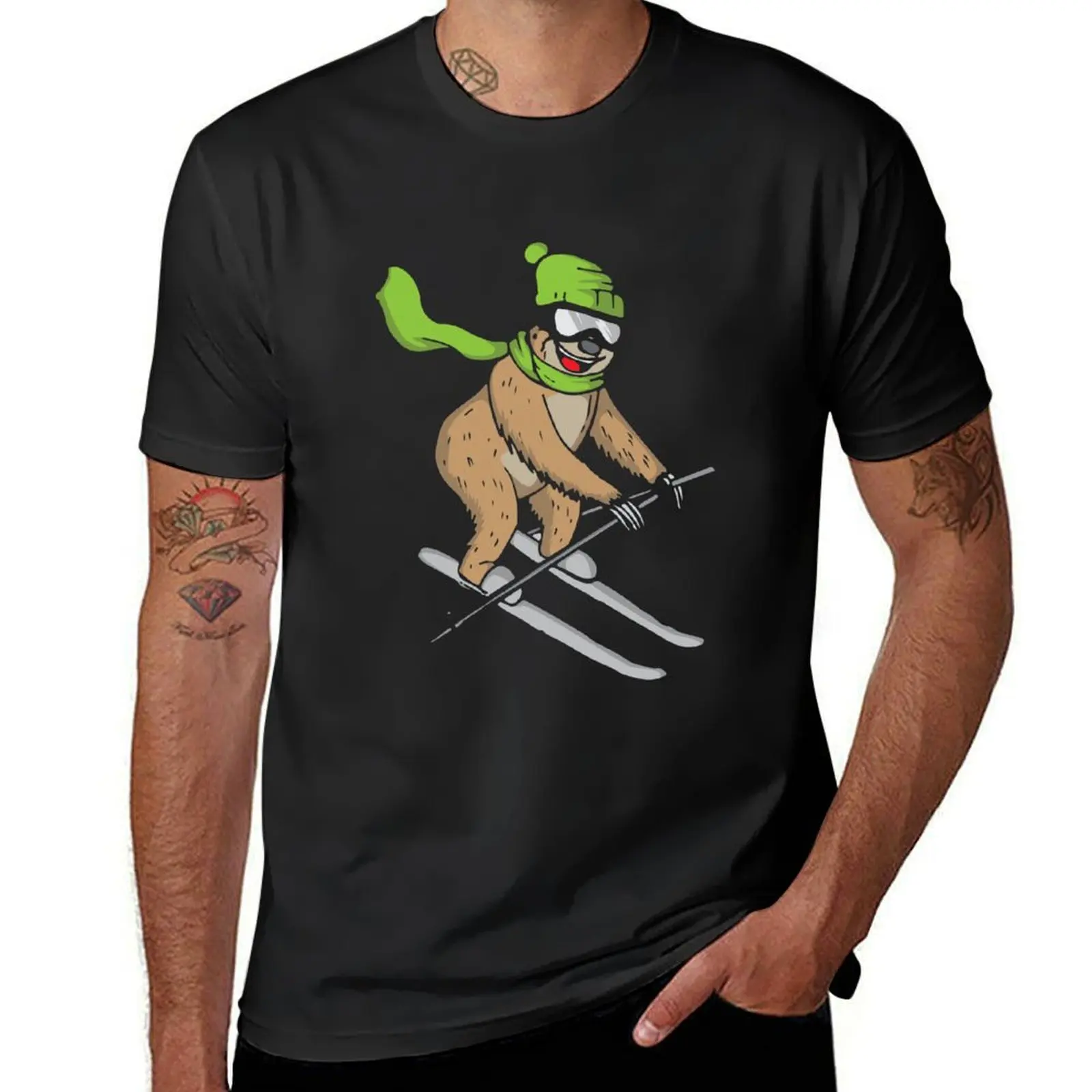 

Kopie von Sloth Skiing Team T-shirt animal prinfor boys vintage tops oversized t shirt men