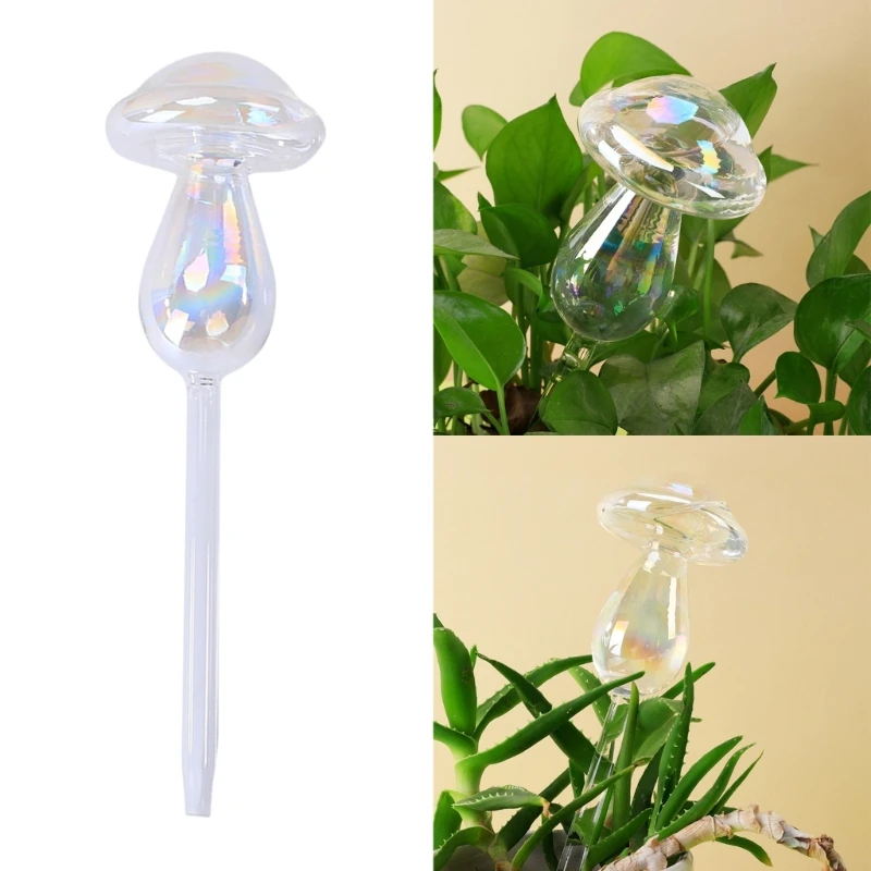 

Pack of 3 Glass Plant Self-Watering Bulb Automatic Watering Planter Insert Potted Plant Mushroom Watering Globes Device