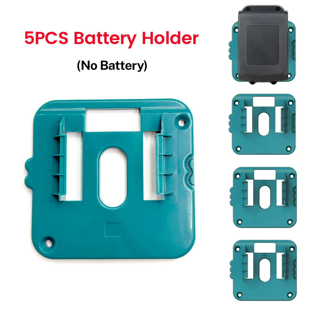 

5PCS Wall Mounted Battery Holder Storage rack for Makita 14.4V 18V Lithium Battery Base for BL1860 BL1850 BL1840 BL1830