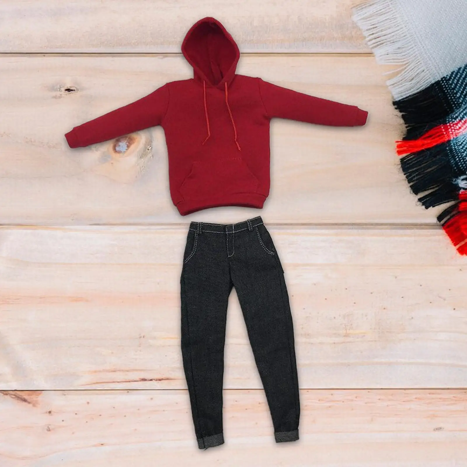 

Повседневный комплект из толстовок и брюк 1/6, костюм для фигурок 12 дюймов, наряд