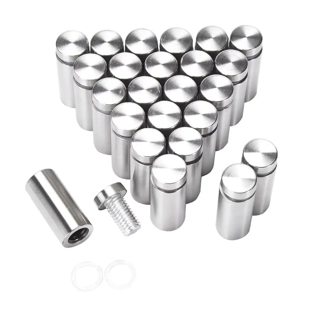 Multiple Size Stainless Steel Glass Fasteners Advertising Board Fixed Nail Durable Spacer Holder Billboard Fixing Screw Standoff