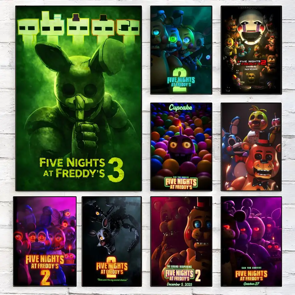 Poster High-definition waterproof poster stickers, suitable for bedroom, living room, home decoration F-Five Nights at Freddy's