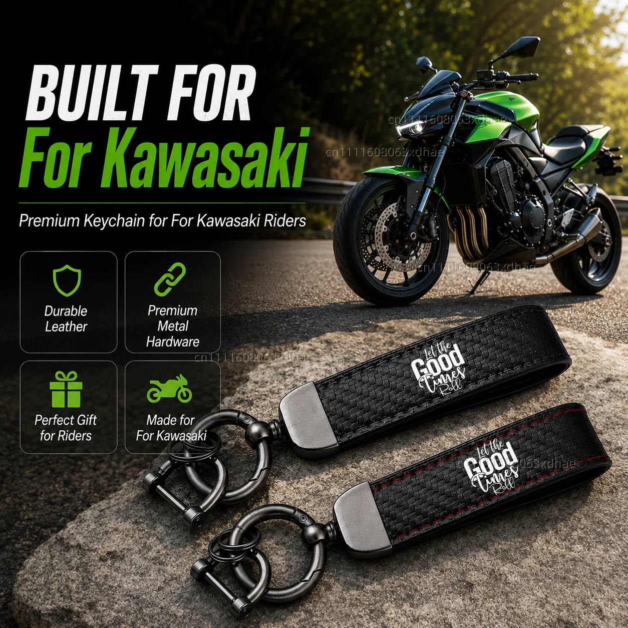 

High-Grade Leather Motorcycle Keychain Holder Keyring Accessories For Kawasaki Ninja H2 H2R Zx6R Zx12R 400 650 1000 Zx9R