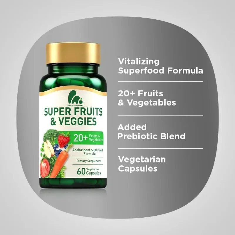 Fruit And Vegetable Supplements Contain A Mixture Of Prebiotics || Non Gmo, Gluten Free Vegetarian Capsules