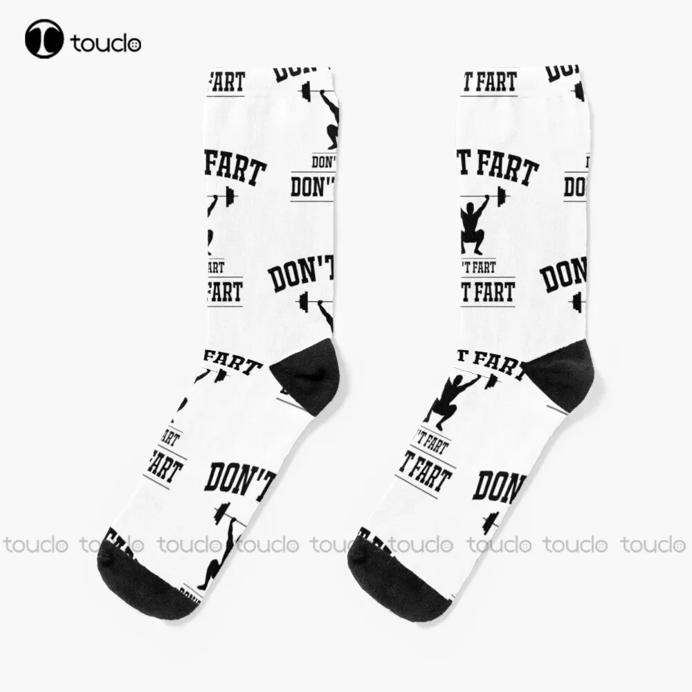 

Don'T Fart Funny Gym Workout Squat For Bodybuilder Socks Thin Socks Men Unisex Adult Teen Youth Socks Christmas Gift Custom Sock