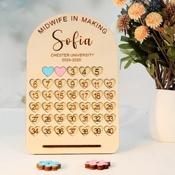 Personalised Student Midwife Gift Birth Counting Board Custom Midwifer Nurse Gift Board Counting Chart Midwife In The Making