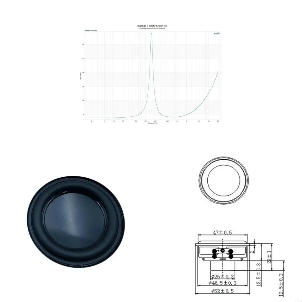 193A 52Mm 18Core 4Ohm 10W Round Rubber Edges Full Ranges Speaker With Internal Magnets For Bluetooth-Compatible Music Devices