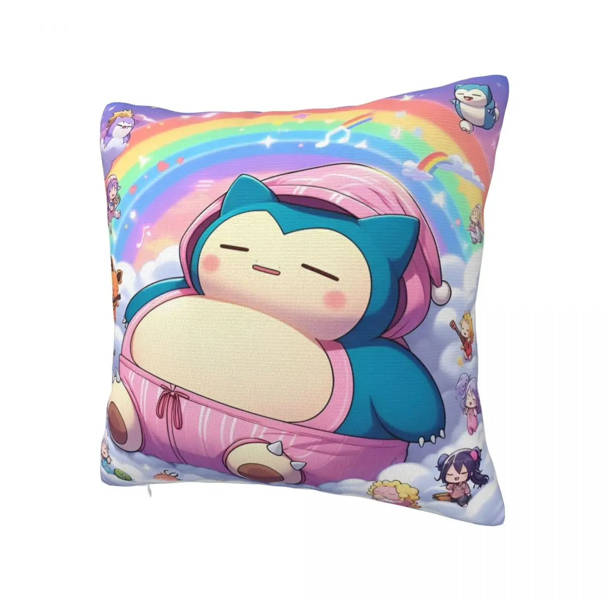 Snorlax Pokemon Pillow Case Cushion Cover Polyester Custom Pillow Cover Cute Funny Pillowcases For Sofa Bedroom Home Decor