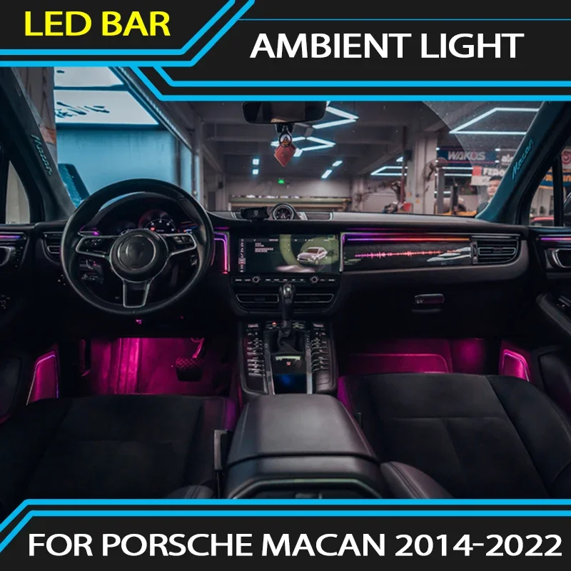 

Декоративная лампа, дверное освещение для Porsche Macan 2014-2022, лампа, осветительная Дверная панель, декоративное атмосферное освещение