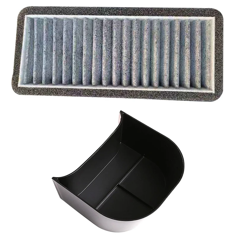 New-Car Air Conditioning Inlet Filter For Tesla Model 3 2021 & Car Rear Storage Box Two-Row Sundries Storage Box