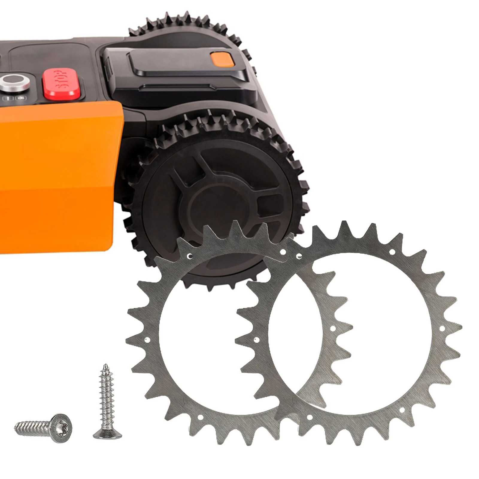 Rodas Auxiliares Picos de Tração Cortador de Grama Robótico Melhorado Aço Inoxidável para Worx Plus s m Robô Cortador de Grama