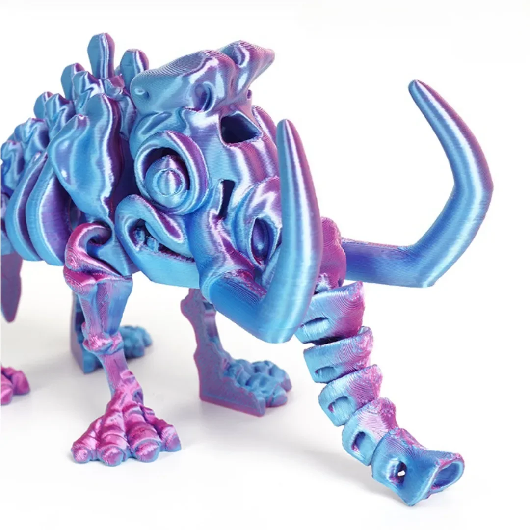 1 قطعة ثلاثية الأبعاد المطبوعة الماموث المنقولة المشتركة تململ لعبة الإبداعية الملونة نموذج حلية الديكور الاطفال لعبة للأطفال هدية عيد ميلاد #2