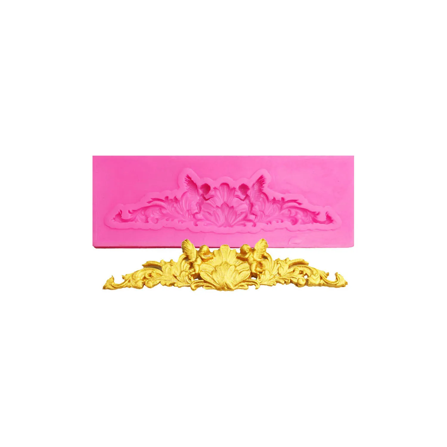 Flower Vine Cake Border Decorating Silicone Mold for Gummy Chocolate Candy Polymer Clay Baking Supplies