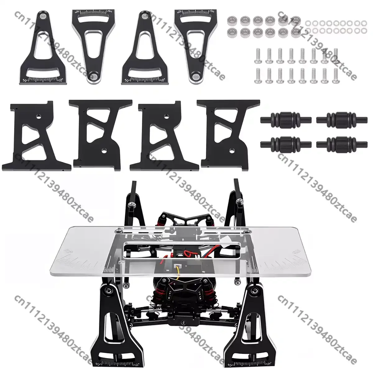 Universal Aluminum RC Chassis Alignment Adjustment Ruler Measuring Tool For Mini 1/24 1/28 RC Drift Flat Car Parts